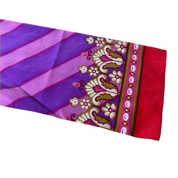 Bob Mackie Wearable Art Bombay Placement Print Long Sleeve Button Front Blouse - Picture 8 of 10